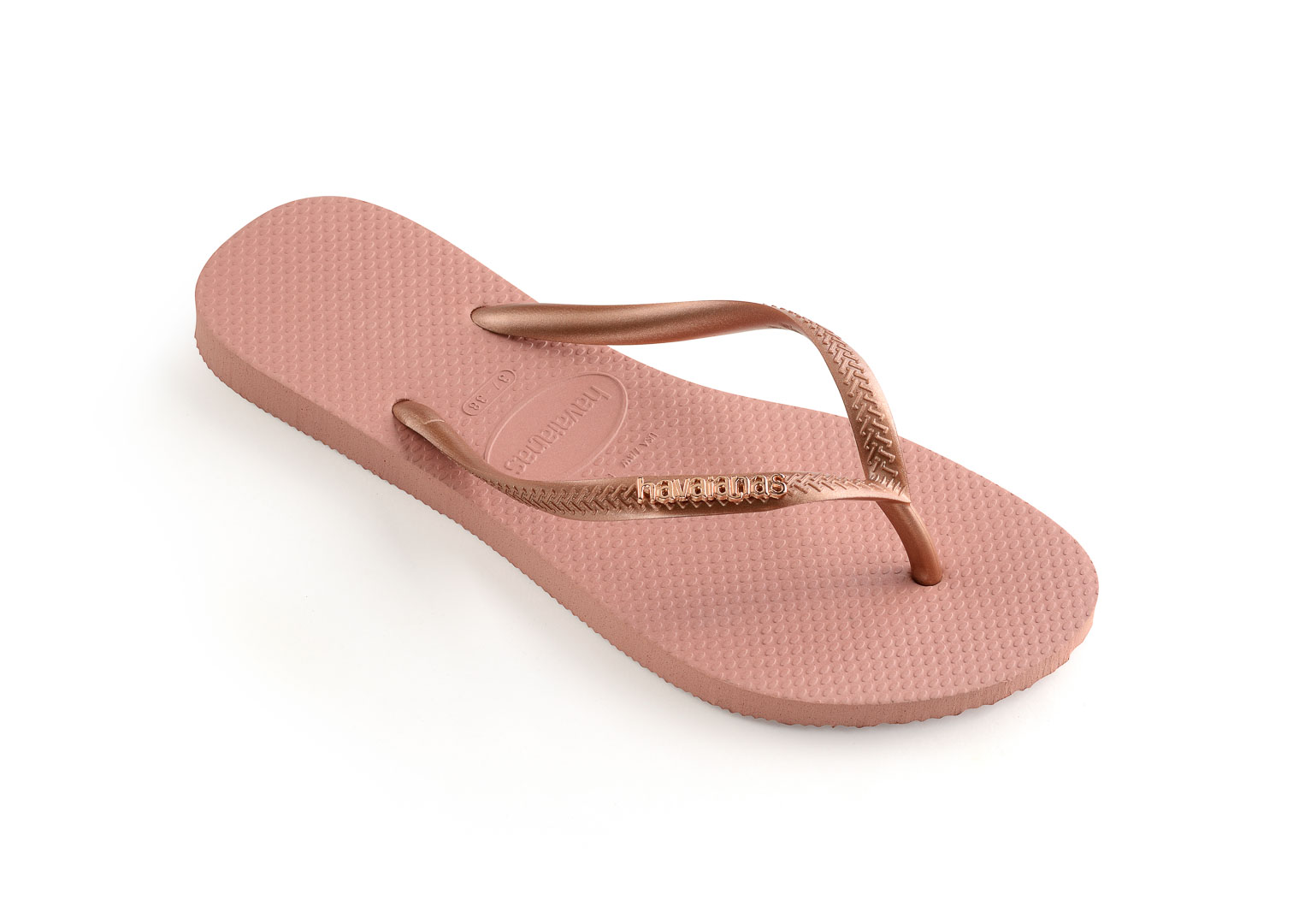 Havaianas Infradito Flip Flop Donna Rosa d120656slimlom009008_slim-logo-metallic