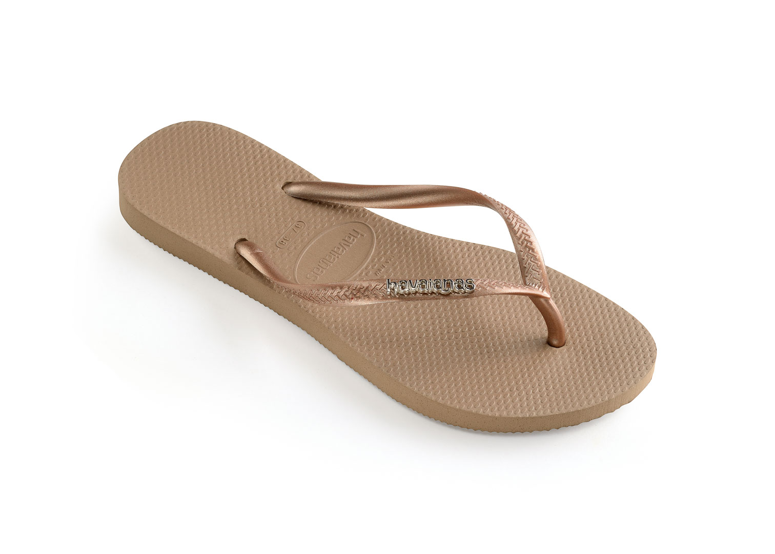 Havaianas Infradito Flip Flop Donna Oro d120656slimlom009012_slim-logo-metallic