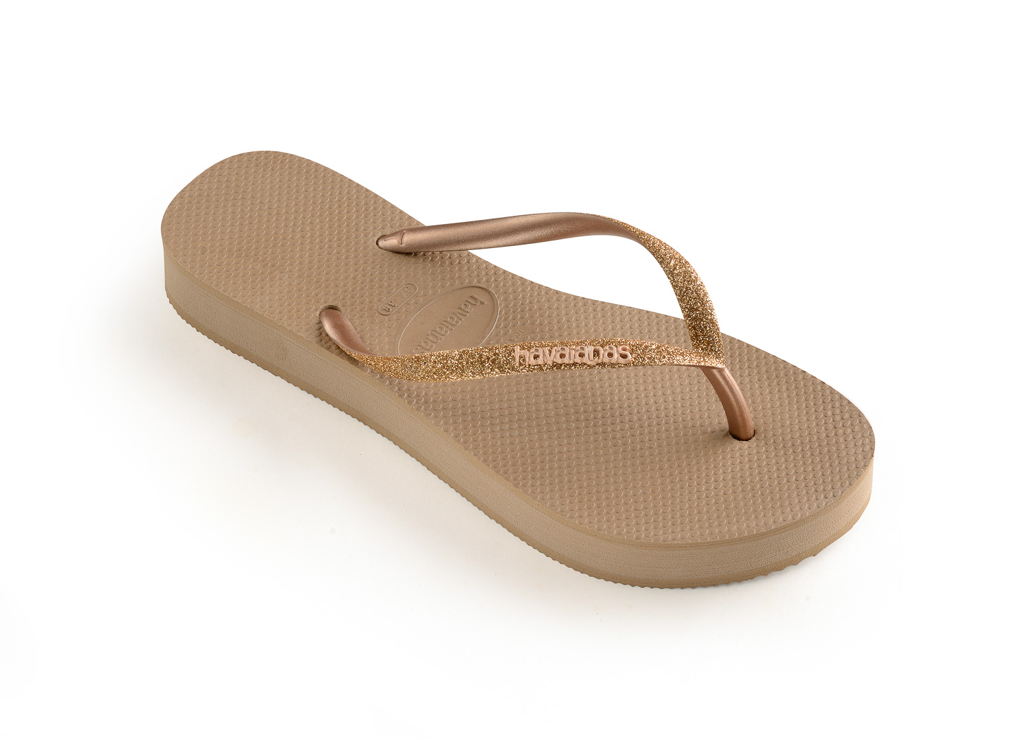 Havaianas Infradito Flip Flop Donna Oro d121656slimflg009012_slim-flatform-glitter
