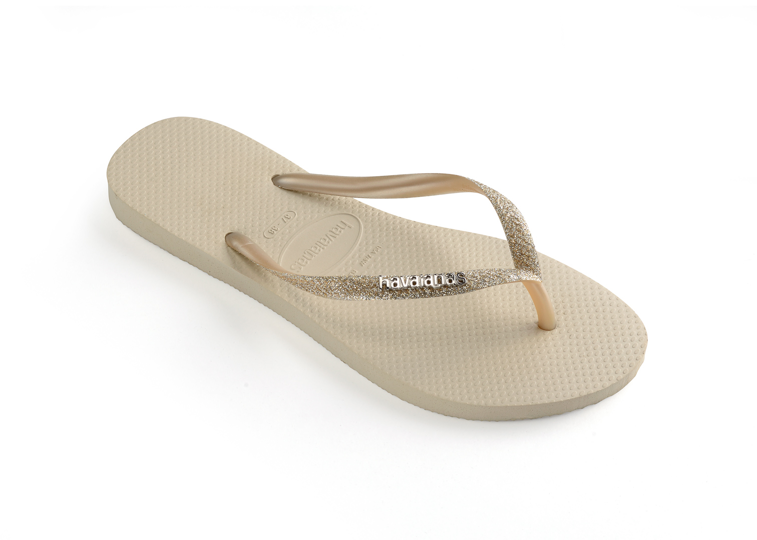 Havaianas Infradito Flip Flop Donna Beige d121656slimgli009003_slim-glitter