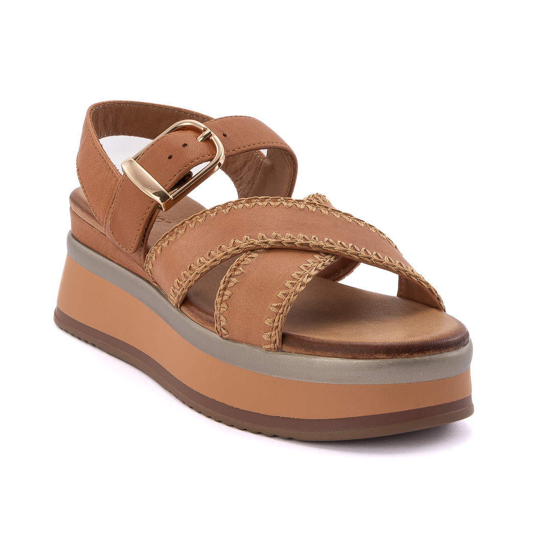 Inuovo Sandali Zeppa Donna Cuoio d125847a98022001005_a98022