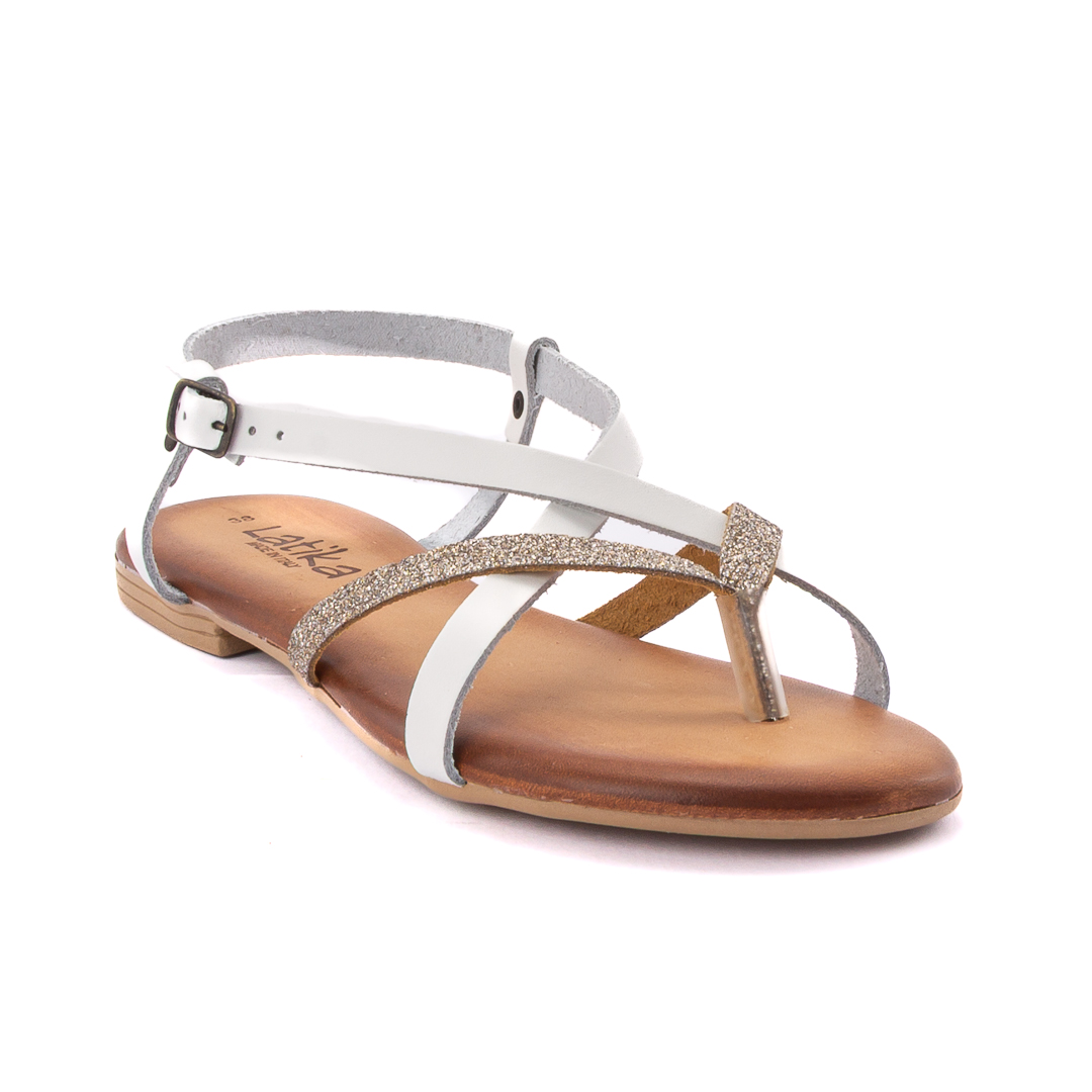 Latika Sandali Bassi Donna Bianco_Taupe d126745552307001411_552/307