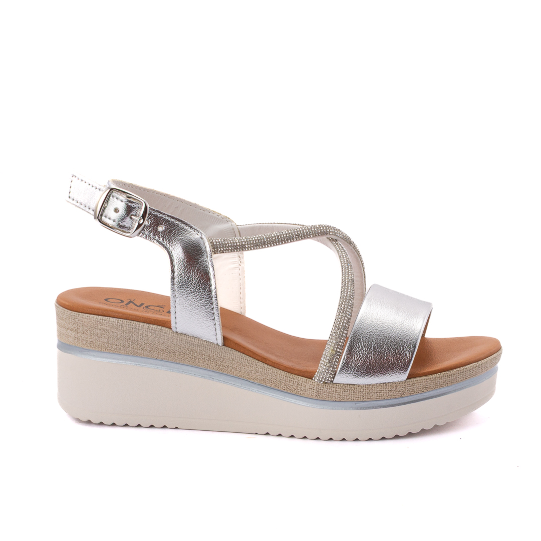 Novità Sandali Zeppa Donna Argento d12675832695220011_32695