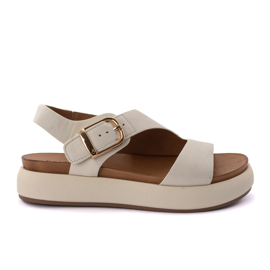 Inuovo Sandali Zeppa Donna Crema d126847a96064001149_a96064