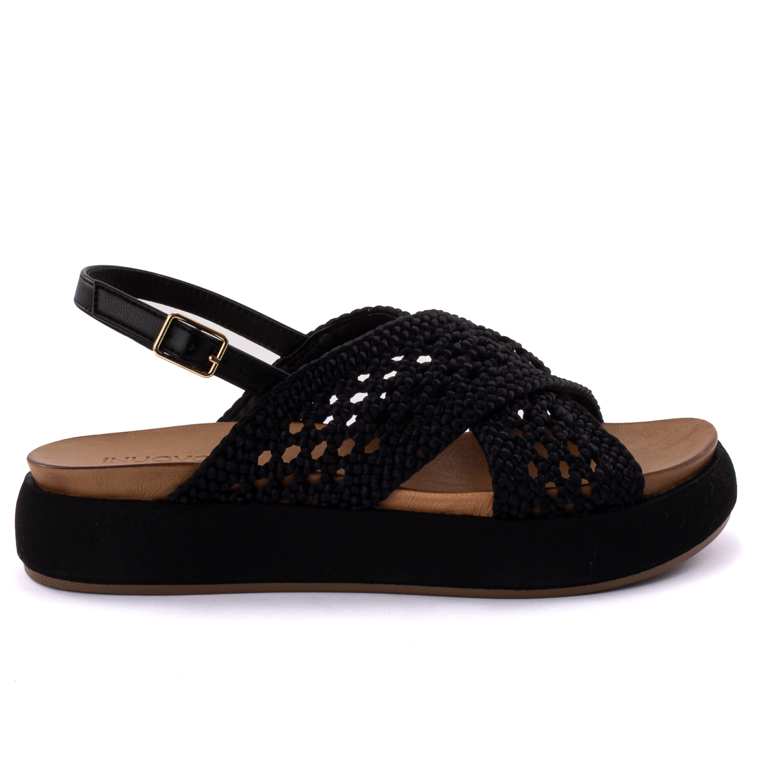 Inuovo Sandali Zeppa Donna Nero d126847a96075001001_a96075
