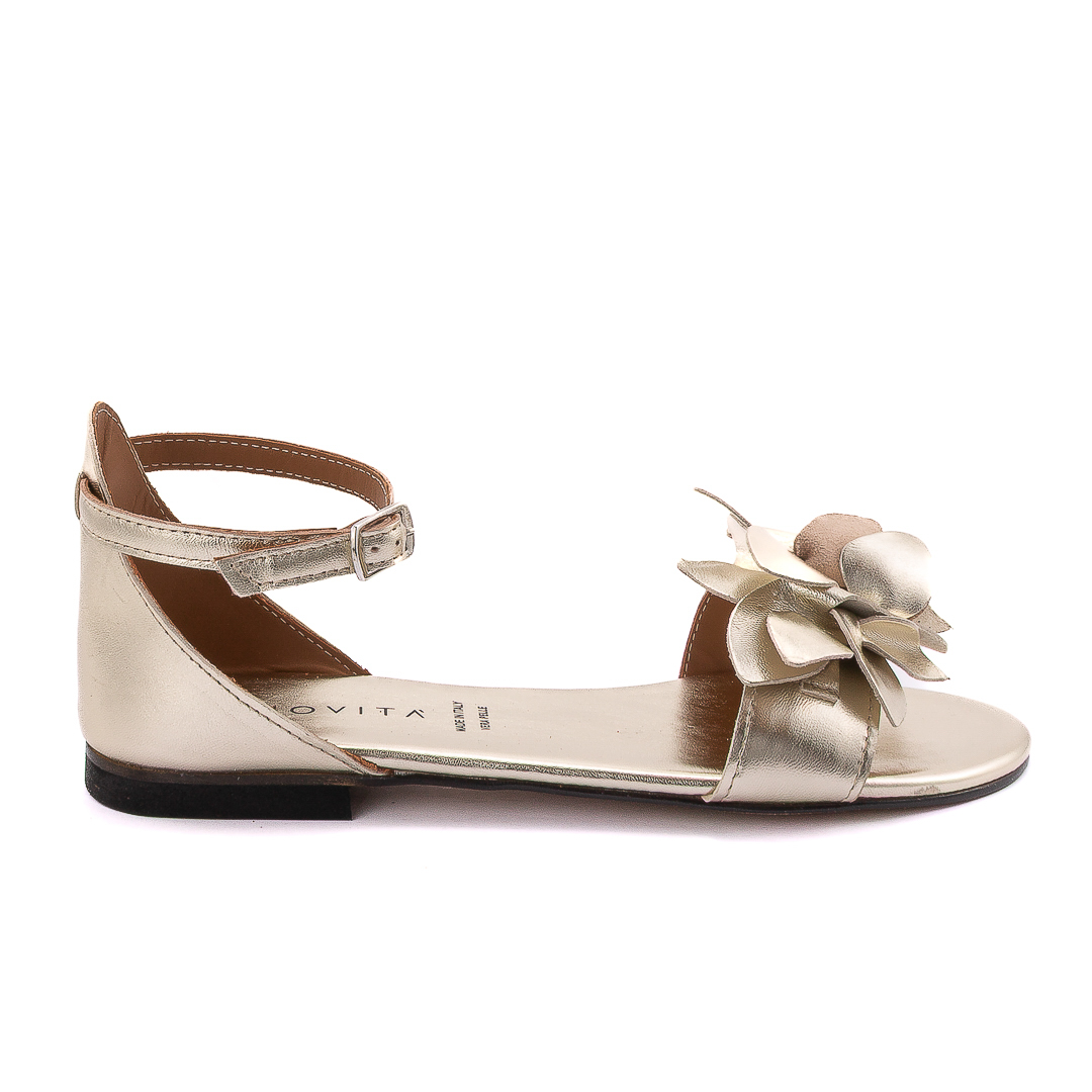 Novità Sandali Bassi Donna Platino d126996g10015013_g-10