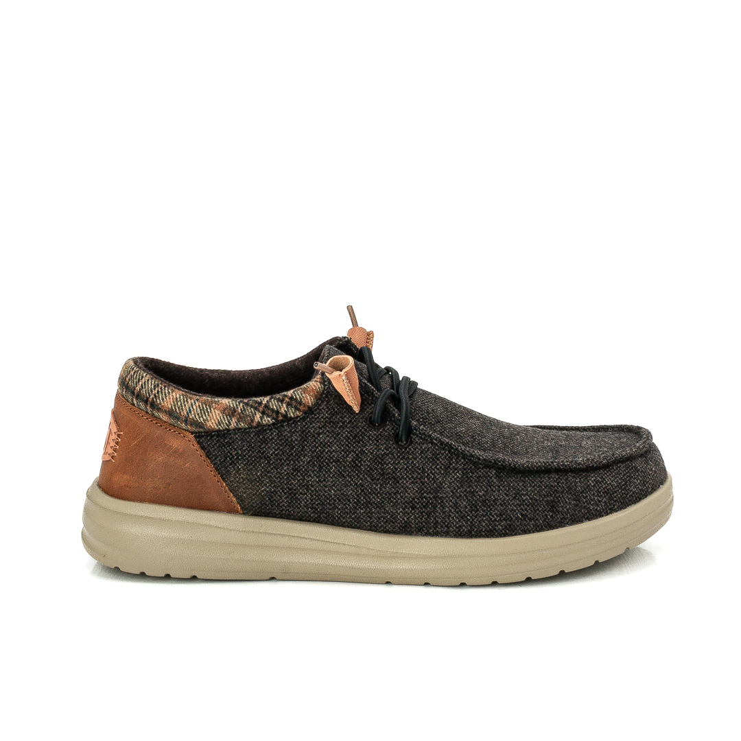 HeyDude Sneakers Basse Outlet Marrone u223238wallygw048004_wally-grip-wool
